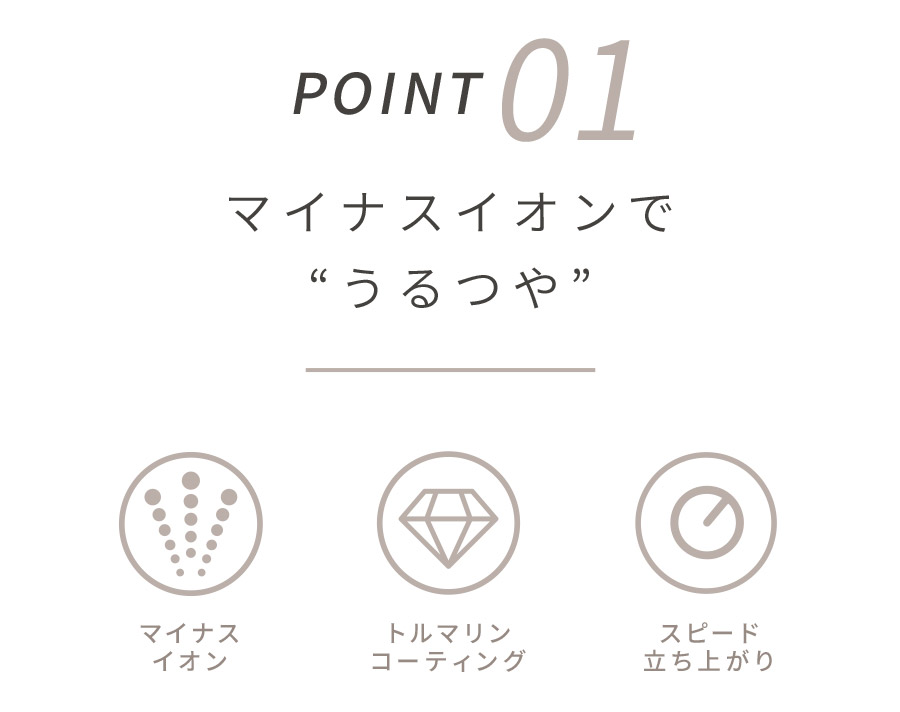 マイナスイオンで“うるつや”