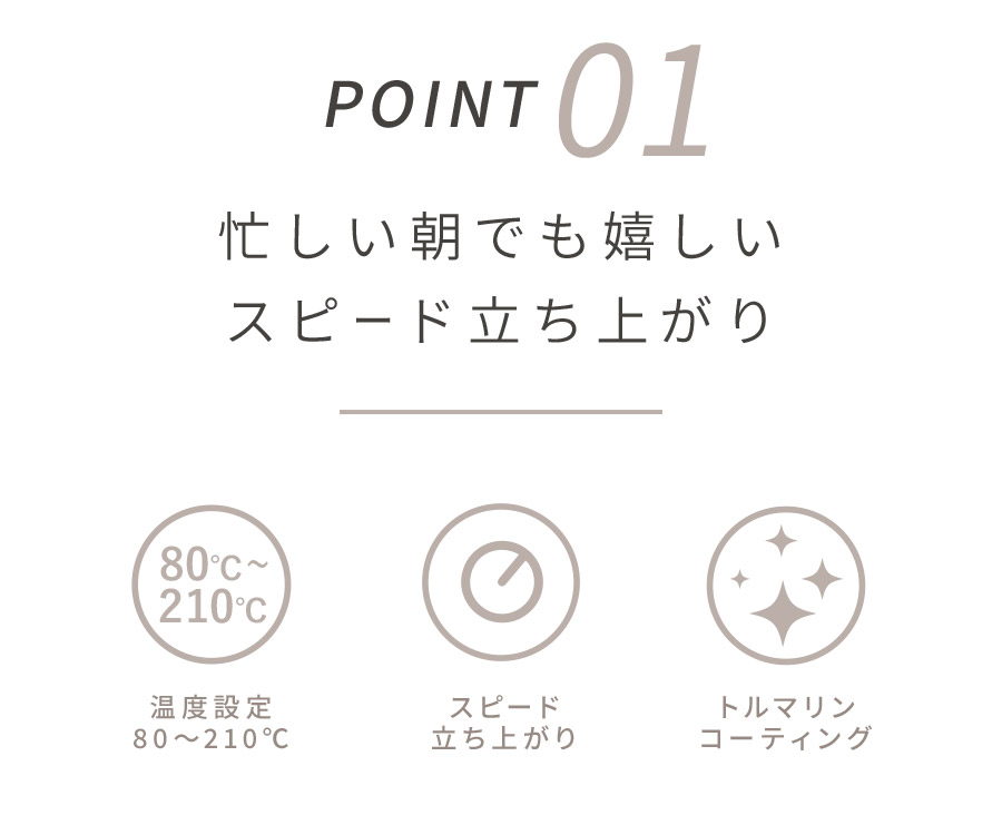 忙しい朝でも嬉しいスピード立ち上がり